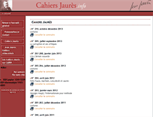 Tablet Screenshot of cahiers.jaures.info